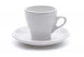 White  Italian Cafe Style Milano Cappucino Cups  Set of 6 made by Nuoa Point Italy