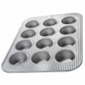 USA Pans 12 Cup Cupcake and Muffin Pan Aluminized Steel with Americoat 